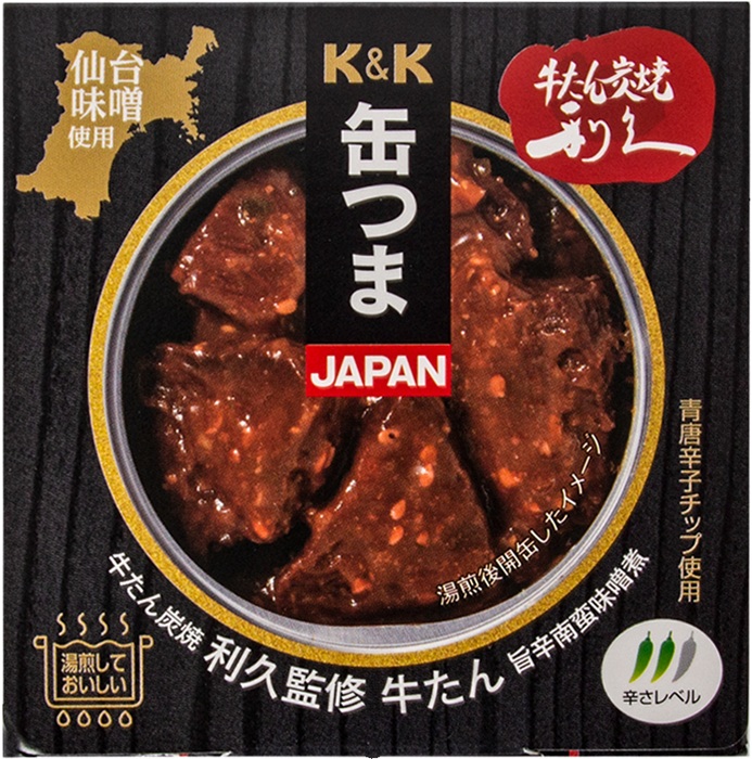 缶つまJAPAN 牛たん炭焼利久監修 牛たん旨辛南蛮味噌煮